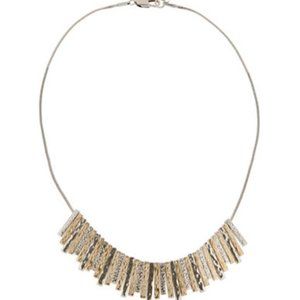 Jones New York Two-Tone Textured Bar Frontal Necklace-ASSORTED